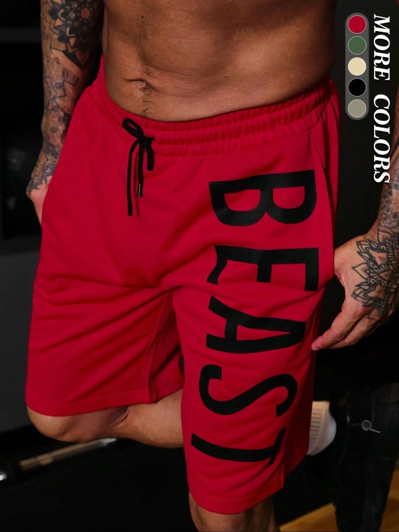 Men's Letter Print Drawstring Pocket Shorts, Regular Fit Casual Streetwear Shorts for Summer, Shorts for Men, Men's Bottoms for Daily Wear, Summer Sho