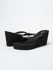 Cavser Women's Thick Sole Wedge Heel Rubber Sandals, Summer Beach Slip-On Shoes, Anti-Slip Outdoor Footwear, New Arrival