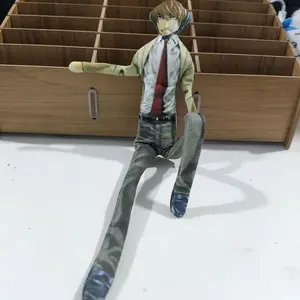 Anime DEATH NOTE Yagami Light Cosplay Plush Cotton Stuffed Doll Mascot Slender Twistable Shape Room Abstract Model Decoration