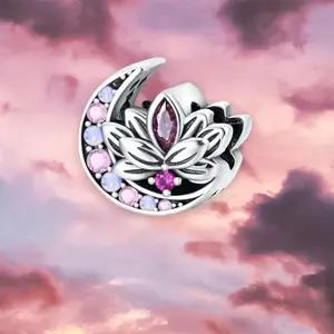 Lotus charm, pandora compatible Birthday Daily