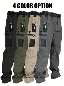 Pack of 2 men’s cargo casual pants, lightweight tactical cargo design, stretch fabric that resists tearing