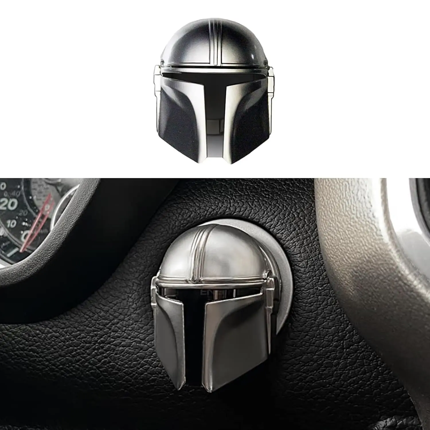 Style Universal  Engine Start Stop Button Cover Anti-Scratch Push Start Button Protective Cover 3D Cool  Interior Accessories ()