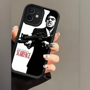 Case for iPhone 16 Pro Max 15 Plus 14 13 12 11 XS XR gangster Pattern Drop Protection Shockproof Soft Silicone smartphone Cover Protector Protective Casing Cellphone