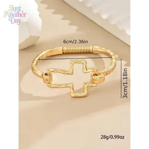 Fashionable Bangle Bracelet, Cute Cross Design Exquisite Jewelry for Party, Daily Clothing Decor, Birthday Gift (Sports & Outdoor, Camping & Hiking, Picnicware Accessory), Bracelets