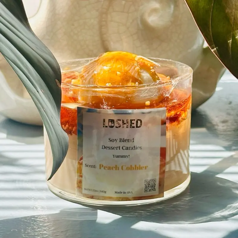 Peach Cobbler Candle - Relaxing Aroma for Home Decor and Decoration - Light, Vanilla, Peaches Fragrance Pack