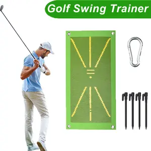 Golf Training Mat Set – Golf Swing Trainer for Indoor Practice, Swing Correction & Accuracy Improvement, Must-Have for Golf Beginners