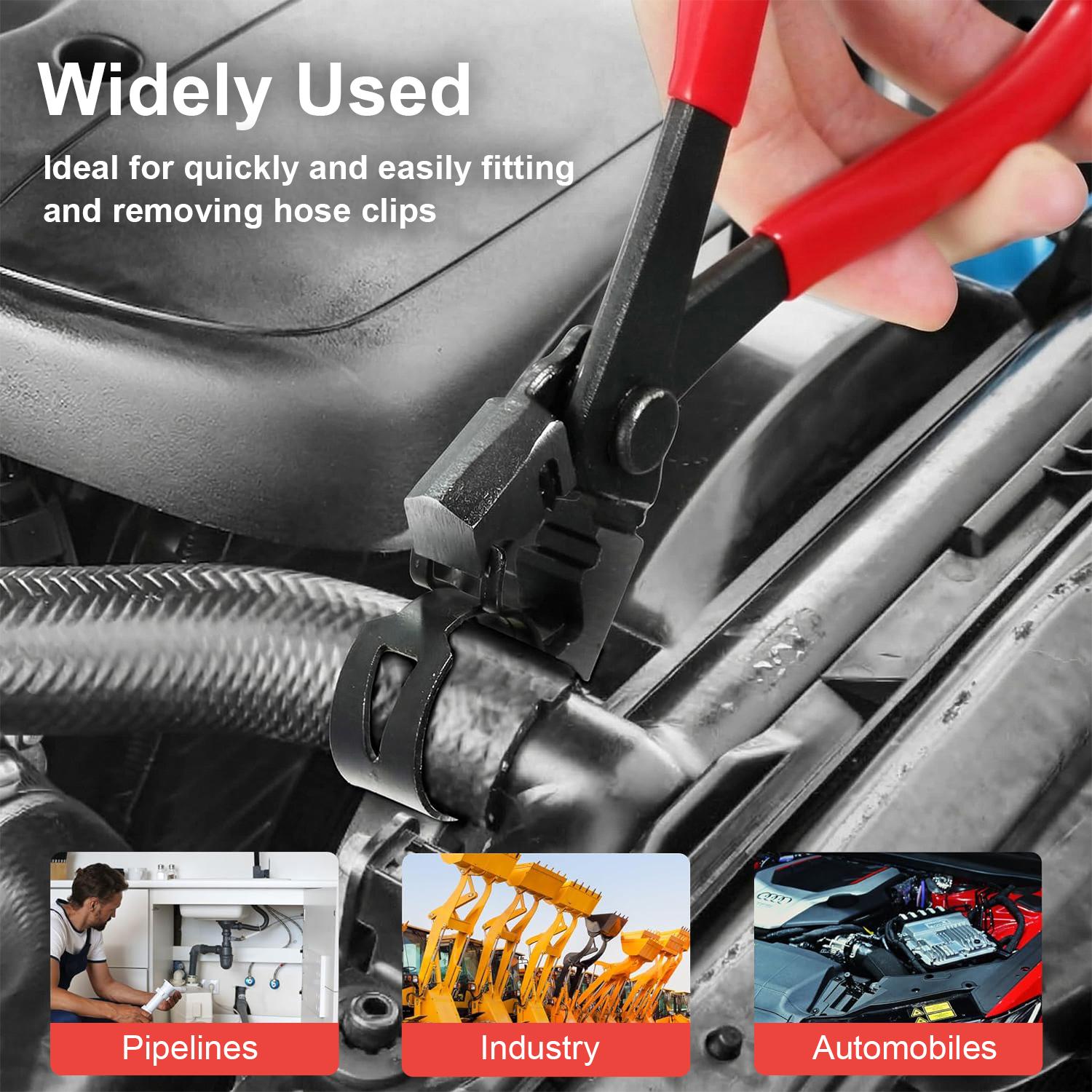 Clic-R Hose Clamp Pliers for Removal and Installation of Ring-Type or Flat-Band Hose Clamps Auto Repair Tool for Fuel Line EVAP Coolant System Clamps