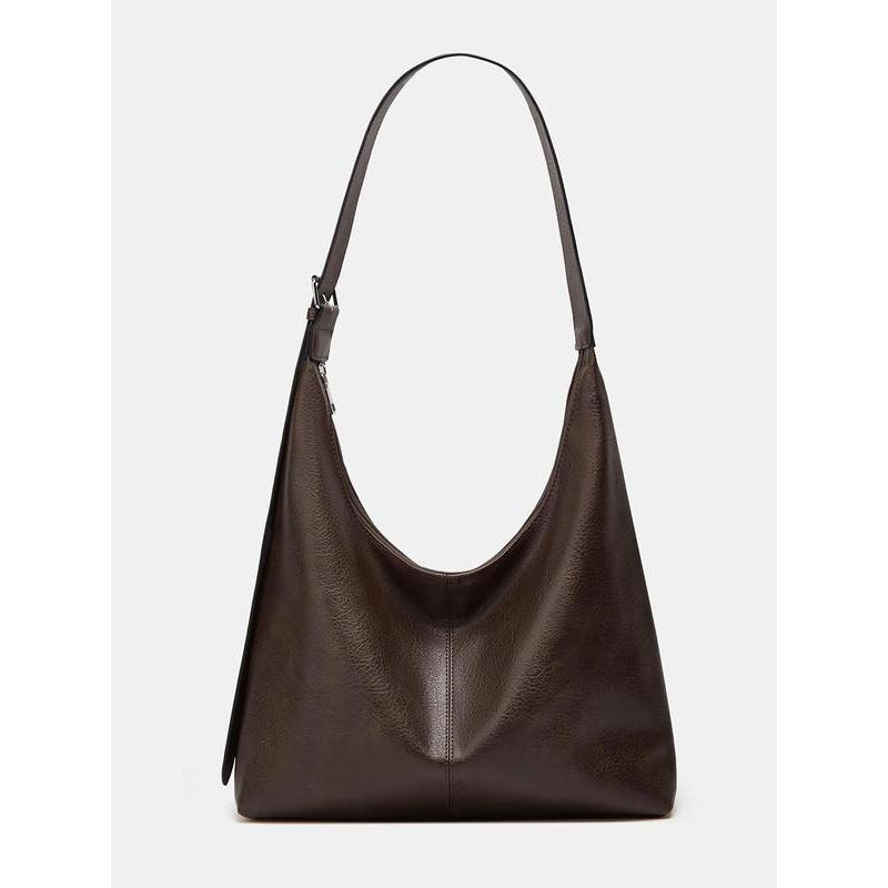 Women's Solid Color Shoulderbag Pu Leather Cute Shoulder Bag, Mother's ...
