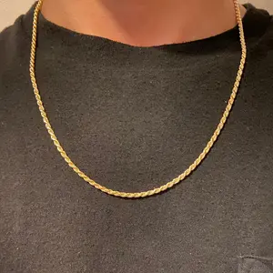 14k Gold Vermeil Rope Men’s Women’s Chain 20in 3mm