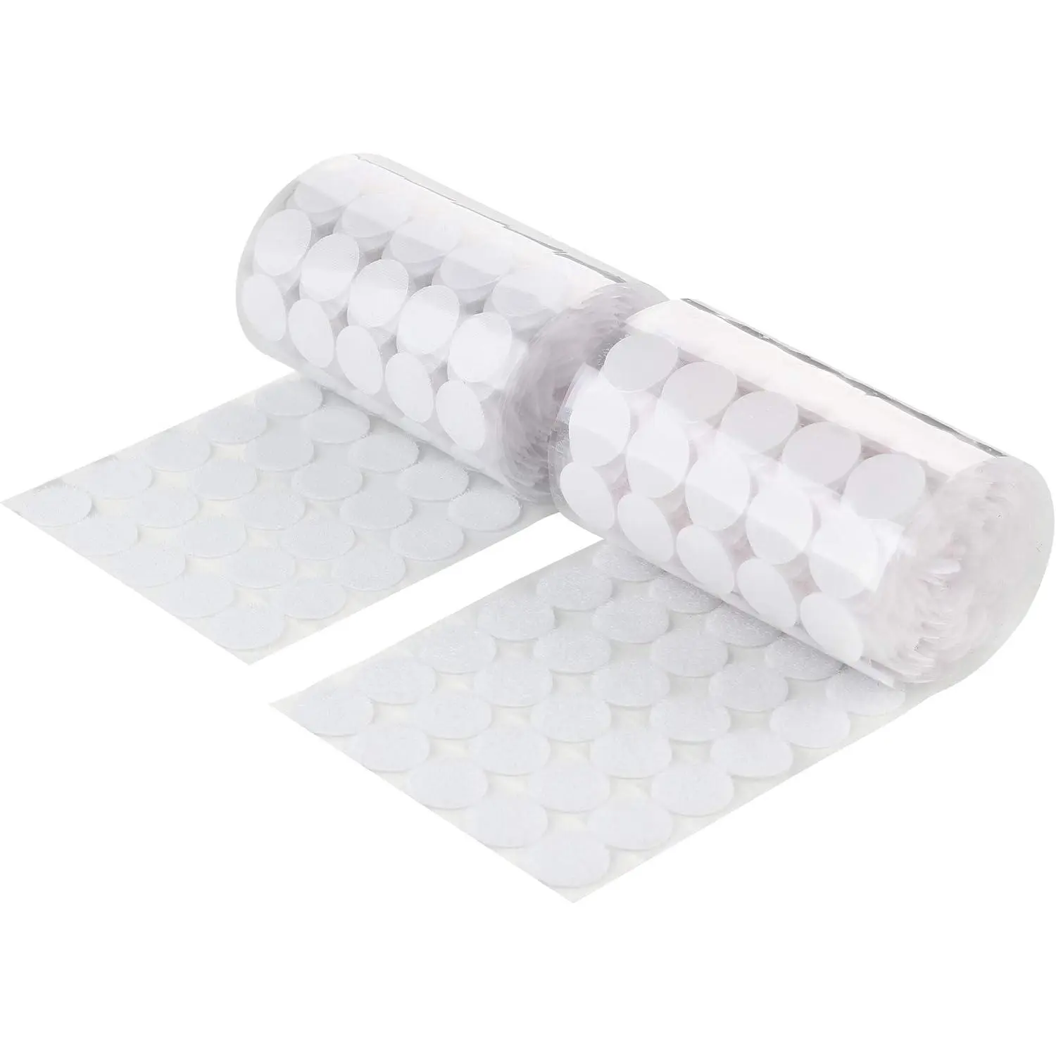 Hook Loop Dots 600 count (300 Pairs) Heavy Duty Adhesive 3/4" Diameter Very  Sticky Dots  for Art Craft Classroom Office Home Deco Color White (VDW300)
