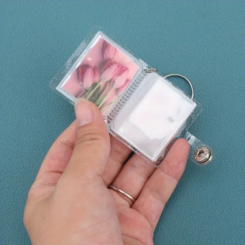 1pc 16-Page 1-Inch and 2 inches Shiny Mini Small Photo Album - Stylish Scrapbooking & Stamping Storage Book for Creative Office Supplies and Student Accessories - Portable Document Photo Keeper with Durable Cover