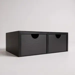 Monitor Riser with Drawers • Desktop Organizer with Storage • Handmade Eco Friendly Office Desk Organizer