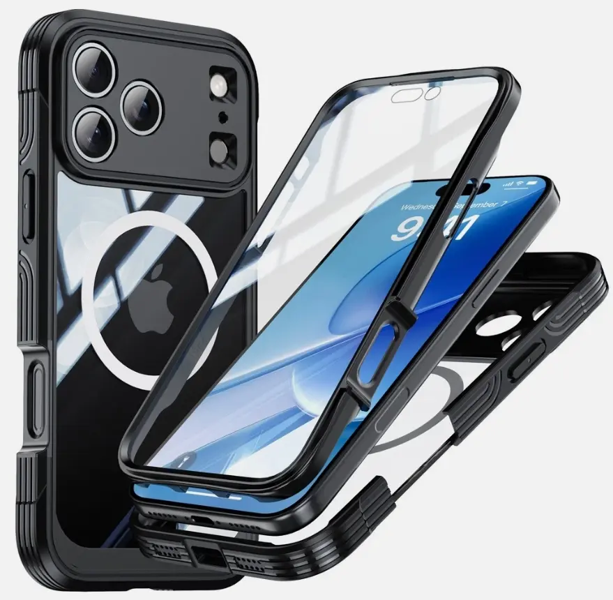 Magnetic Protective Case for iPhone 17 Series (Pro Max, Air) - Heavy-Duty, Rugged Shockproof Shell with Strong Magnet for Easy Wireless Charging, Full-Body Drop Protection for Daily Use