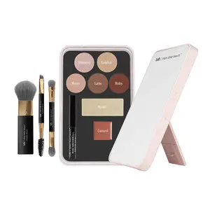Golden Age Glow Bundle - Eyeshadow, Highlighter, Lip and Brush Set
