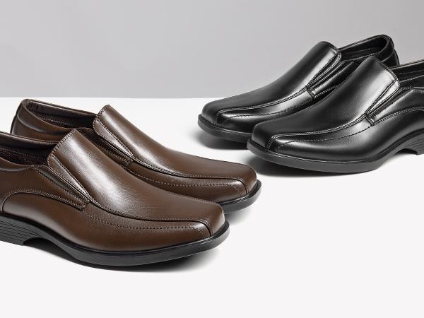 Bruno Marc Men's Classic Square Toe PU Leather Loafers