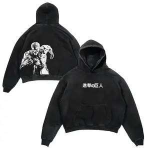 Attack on Titan Reiner Armored Warrior Oversized Vintage Hoodie