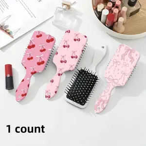 Cute Bow Nylon Hair Brush, Large Anti-Static Paddle Comb, Paddle Brushes, Comfortable Abs Plastic Handle for Normal Hair, No Tangle Styling, Detangling Hair Brush, Anti Static Hairbrush