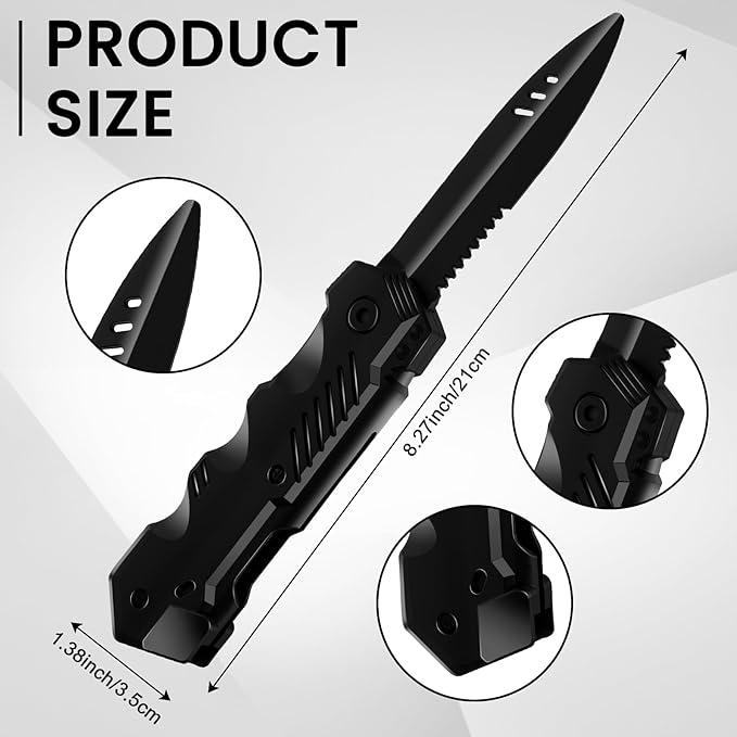 Boao 4 Pieces Retractable Knife Prop False Trick Gadget Toy Disappearing Dagger Fake Plastic Blade for Halloween Fools Day Party