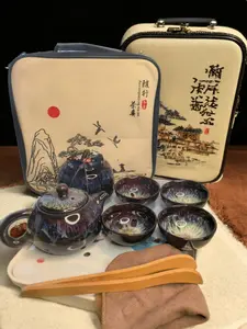 Travel Tea Set with Gift Box - Includes Teapot Cups & Accessories - Perfect for Gifting - Portable Design for Tea Enthusiasts