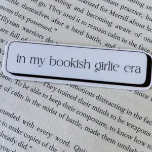In my Bookish Girlie Era Sticker, Bookish Sticker for Kindle, Laptop, Water Bottle, Book Lover Gift decorative sticker cute design waterproof decorative decal