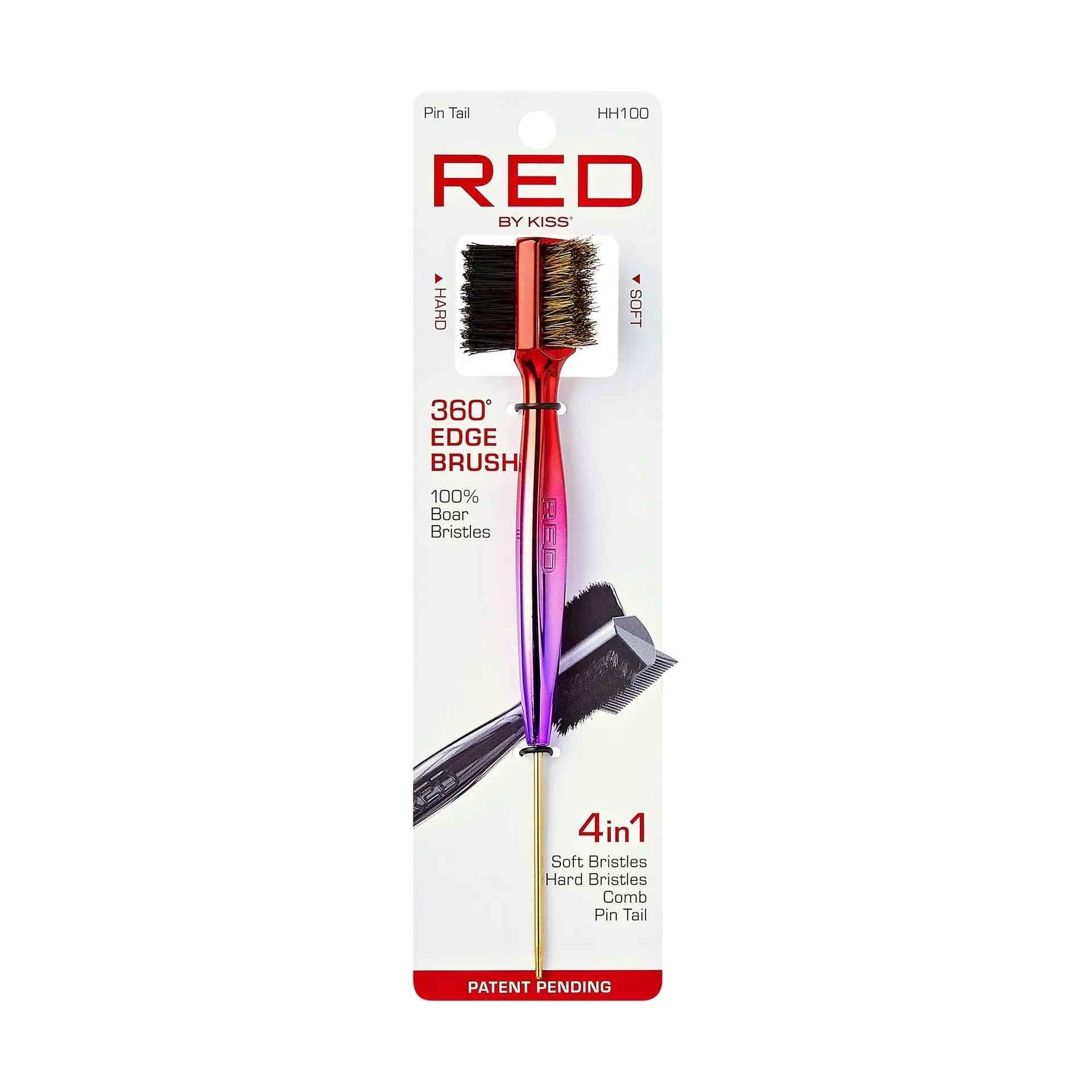 RED by KISS 4-in-1 360° Edge Brush with Pin Tail
