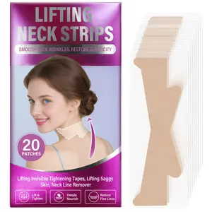 Neck Firming & Wrinkle Smoothing Patches | 20 Pcs Lifting Neck Strips for Tightening & Elasticity | Invisible Reusable Neck Tape for Saggy Skin | Lightweight & Breathable Anti-Aging Care