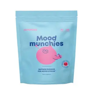 JoySpring Saffron Gummies Plant-Based Formula for Daily Wellness Mood Munchies with Saffron & Passion Flower for Emotional Support Sugar-Free Gluten-Free Made in USA