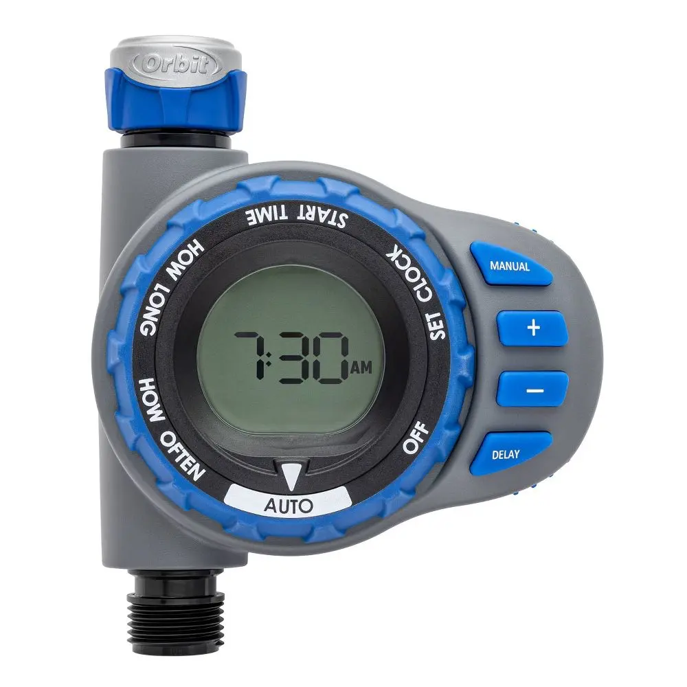 Orbit 1-Outlet Programmable Hose Faucet Timer Nozzle and wand Orbit 1-Outlet Programmable Hose Faucet Timer Nozzle and wand
