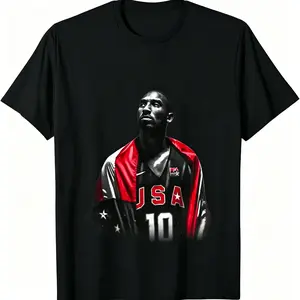 【TikTok Viral Basketball T Shirt】Vintage Basketball Graphic Tee – Unisex Cotton Short Sleeve T-Shirt, Retro 90s Streetwear, Sport Fan Casual Outfit & Gift for Men & Women