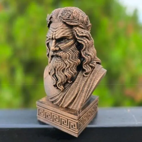 Fantasy 3d Printed Statue Busts 6 Inch Hand Painted for Display and Decor with Detailed Design and Ancient Look Decorative Sculptures