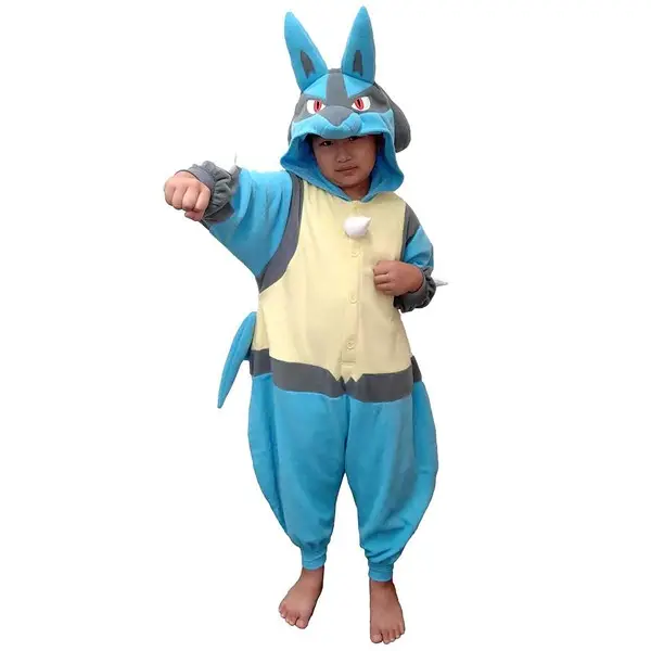 Kid's Pokemon Lucario Kigurumi Costume