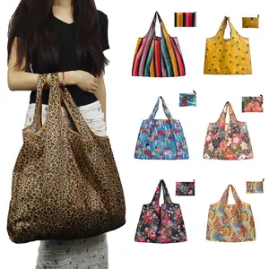 Trendy Foldable Tote Bag – Waterproof Floral Shoulder Portable Travel Bag for Women & Men,Portable Storage nylon bag, Casual & Practical for All Occasions