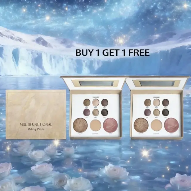 BUY 1, GET 1 FREE! Full Face Makeup Palette Beauty Kit, Compact Powder with Brightening Highlighter, Eyeshadow, Blush, Bronzer, and Contour