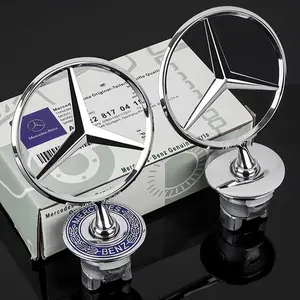 Car Engine Hood Emblem Front Bonnet Chrome Mark Accessories For Mercedes Benz AMG GLE GLS CLA CLE GLC CLS GLA W223 W213 W206 W464 W247 W167 W166 W222 W205 W204 W177 W246 W212 W221 W463