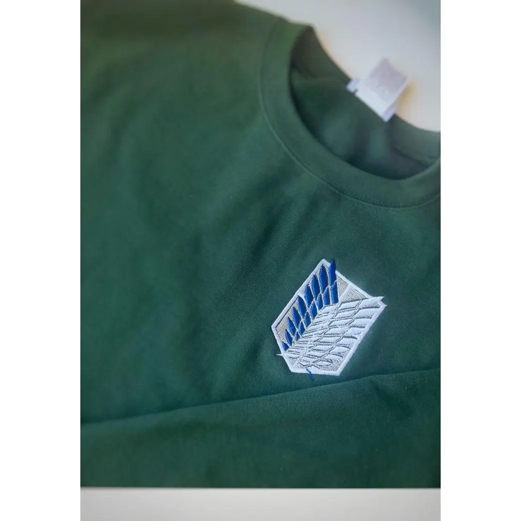 Wings of Freedom AOT embroidery sweatshirt