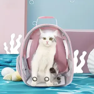 Cat Backpack Carrier, Breathable Cat Carrier Large Space Bubble Pet Backpack for Kitty Small Dog, Cat Carrier Bag