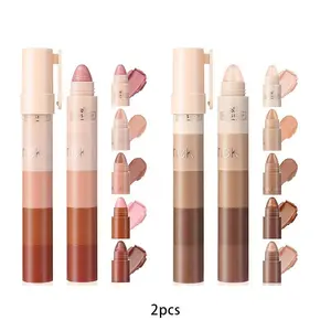 5 Lazy Double Ended Eyeshadow and Under-Eye Highlighter Pens Pearl Eyeshadow Stick Cosmetic