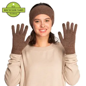 C.C Heather Knit Plain Gloves for Women – Ultra-Soft, Cozy Winter Essentials with a Classic Minimalist Design for Everyday Elegance