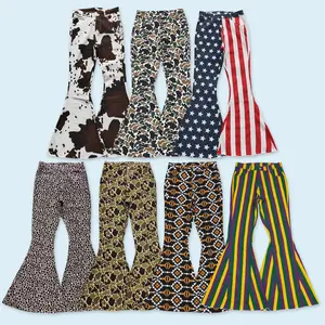 Brown camouflage women denim bell bottoms adult jeans