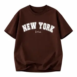 [100% Cotton] Trendy New York Graphic T Shirt Vintage City Letter Print Tee For Men Women Streetwear Lovers Gift Idea Birthday Holiday Casual Outfit Everyday Wear Urban Style Cool Confident Vibes Comfortable Classic Look, Unisex Casual Graphic T-Shirts