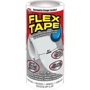 212 MAIN Waterproof Tape - 8 in. x 5 ft. White Flex Tape, Triple Thick, Instantly Stops Leaks, Strong Bond Protector for DIY Scrapbooking & Stamping Projects