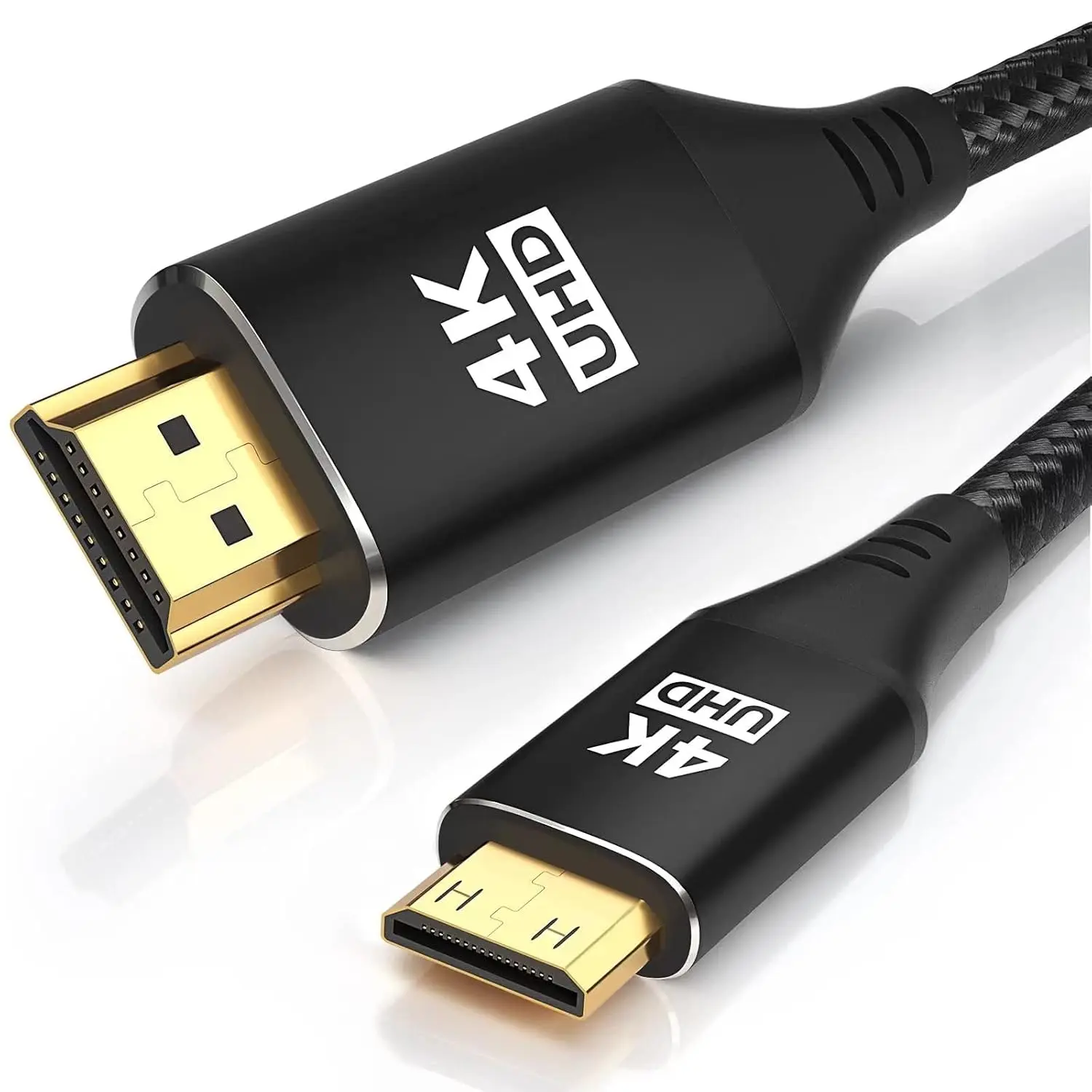 Mini HDMI to HDMI Cable 3.3FT, [Aluminum Shell, Braided] High Speed 4K 60Hz HDMI 2.0 Cord, Compatible with Camera