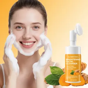 Turmeric Brightening Foaming Face Wash, 3.381 Fl Oz / 100 Ml, Gentle Cleanser for Radiant Skin, Daily Use Facial Care Product