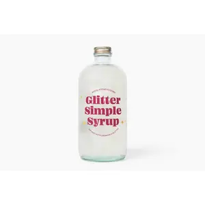 Glitter Simple Syrup, 16 fl oz with Edible Glitter