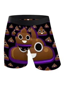 Funny Cartoon Print Underwear, Fitted Four-Pocket Panties, Casual Home Wear, Perfect Gift for Friends and Family, All Seasons