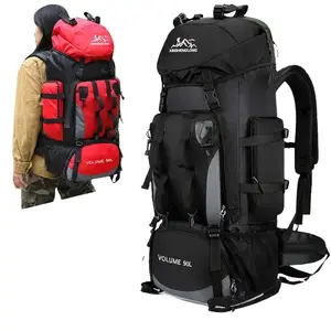 90L Waterproof Hiking Camping Backpack Trekking Bag Rucksack Large Capacity Travel Outdoor Sports Bags Camping Equipment Men