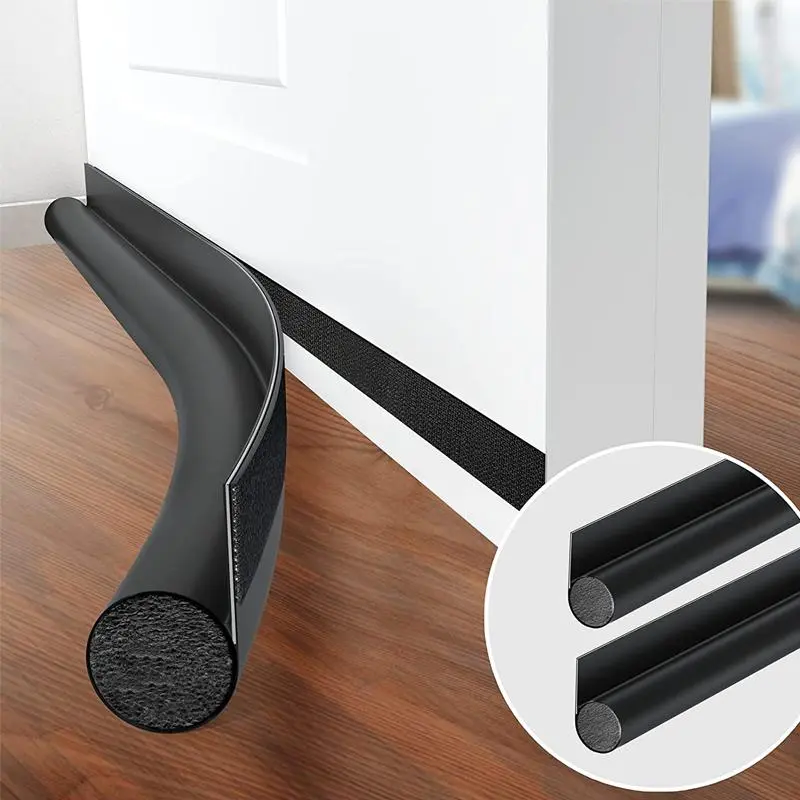 Soundproof Door Bottom Seal Strip, Under Door Seal, Self-Adhesive Weatherstrip Door Draft Stopper, Dustproof Windproof Foam Crack Blocker, Door Sweep For Bottom Of Door