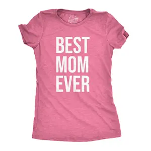 Womens Best Mom Ever T shirt Funny Mama Gift Mothers Day Cute Life Saying Tees Funny Womens T Shirts Cute Vintage Fashion Casual Ladies T-Shirt Gift Mother's Day Tops for Women Women's Novelty Tees
