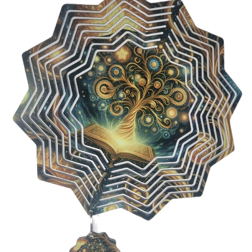 Magical Tree Wind Spinner - Unique Design with Tree Motif and Colorful Layers