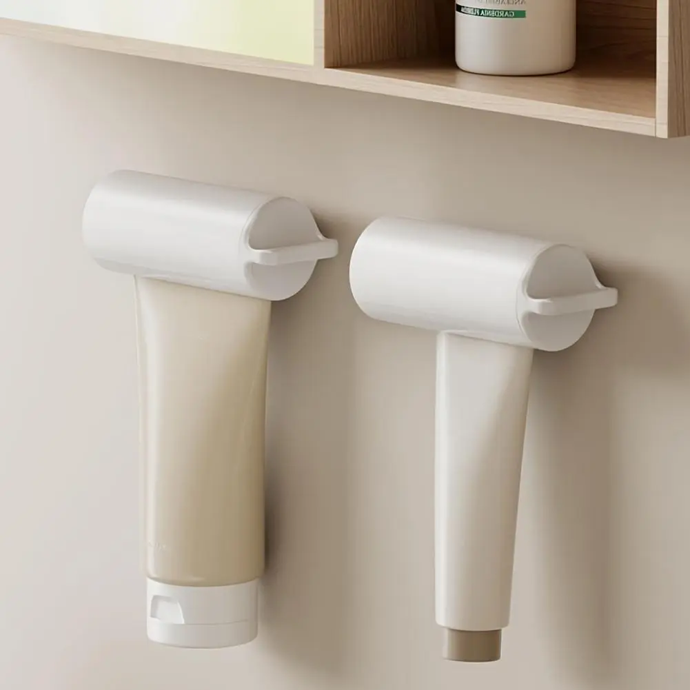 2PCS Space-Saving Rotating No-Drill Toothpaste Squeezer & Wall-Mounted Storage Rack – Effortless Squeezing, Organized Bathroom! Plastic Toothpaste Squeezer  Water Proof Toothbrush